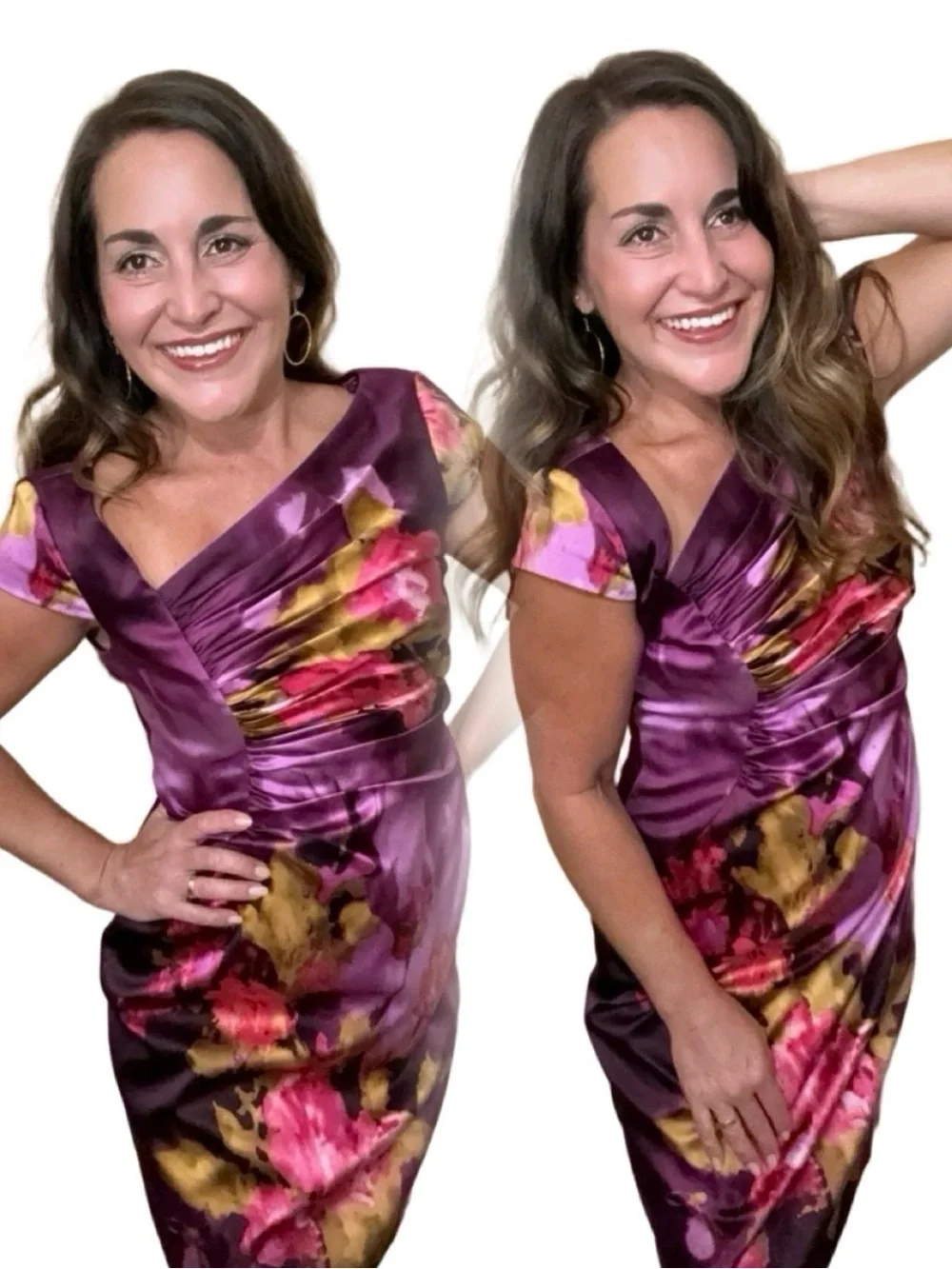 Kay Unger Satin Dress